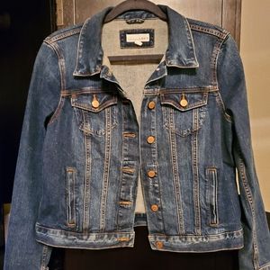 Loft PETITE large denim jean jacket